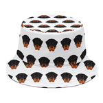 Rottweiler Face Pattern Print Bucket Hat