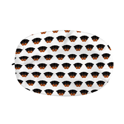 Rottweiler Face Pattern Print Car Side Mirror Covers
