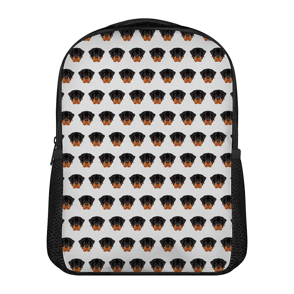 Rottweiler Face Pattern Print Casual Backpack