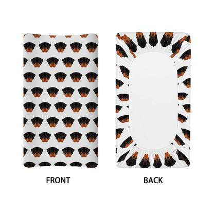 Rottweiler Face Pattern Print Changing Pad Cover