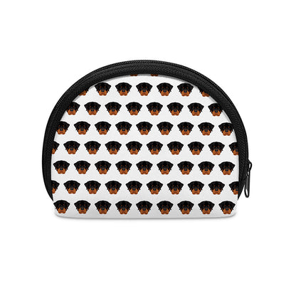Rottweiler Face Pattern Print Coin Purse