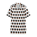 Rottweiler Face Pattern Print Cotton Hawaiian Shirt