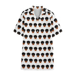Rottweiler Face Pattern Print Cotton Hawaiian Shirt