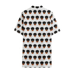 Rottweiler Face Pattern Print Cotton Hawaiian Shirt