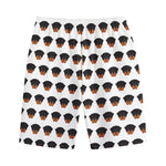 Rottweiler Face Pattern Print Cotton Shorts