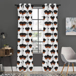 Rottweiler Face Pattern Print Curtain