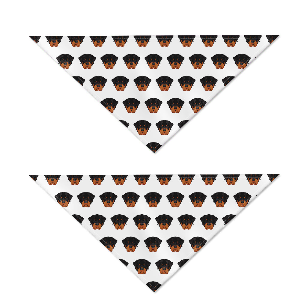 Rottweiler Face Pattern Print Dog Bandana