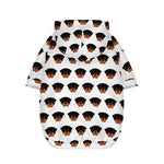 Rottweiler Face Pattern Print Dog Zip Up Hoodie
