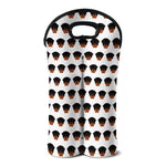 Rottweiler Face Pattern Print Double Neoprene Wine Tote