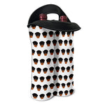 Rottweiler Face Pattern Print Double Neoprene Wine Tote