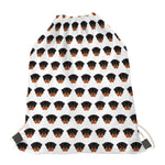 Rottweiler Face Pattern Print Drawstring Bag