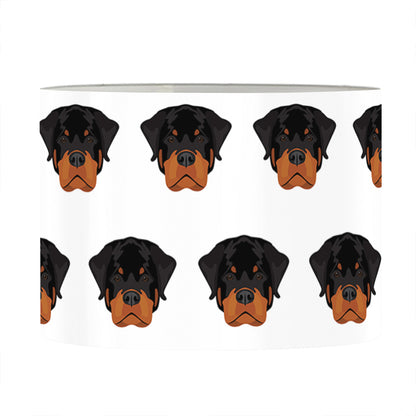 Rottweiler Face Pattern Print Drum Lamp Shade