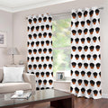 Rottweiler Face Pattern Print Extra Wide Grommet Curtains