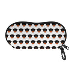 Rottweiler Face Pattern Print Glasses Case