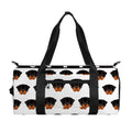Rottweiler Face Pattern Print Gym Bag