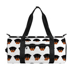 Rottweiler Face Pattern Print Gym Bag