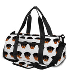 Rottweiler Face Pattern Print Gym Bag