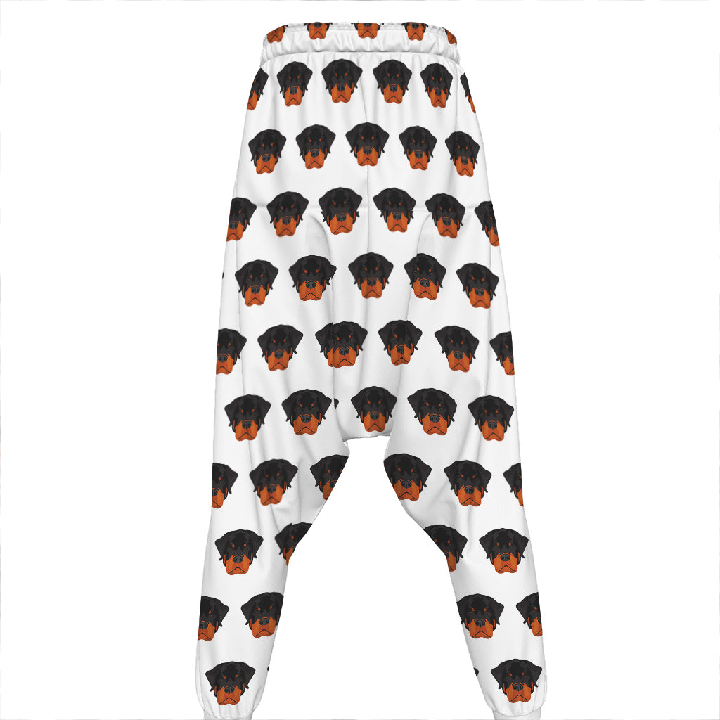 Rottweiler Face Pattern Print Hammer Pants