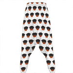Rottweiler Face Pattern Print Hammer Pants