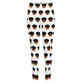 Rottweiler Face Pattern Print High-Waisted Pocket Leggings