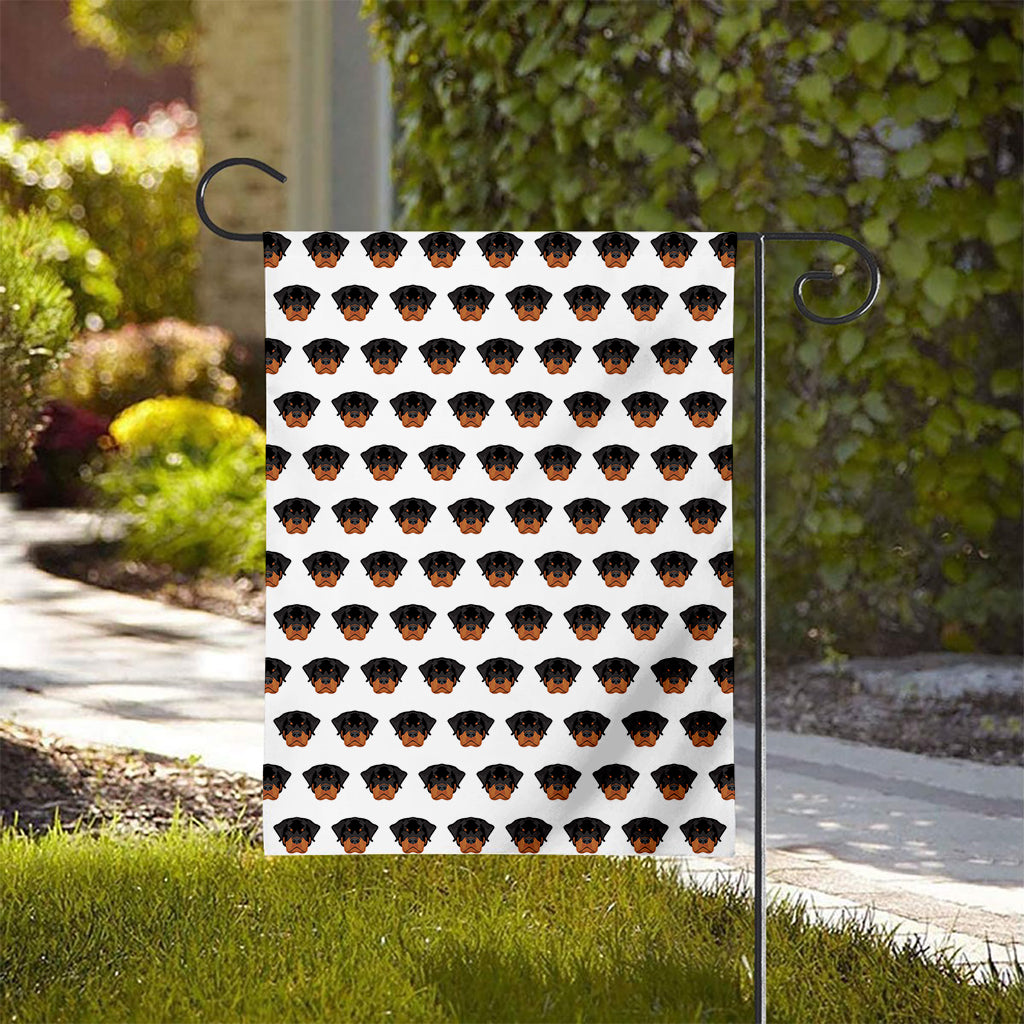 Rottweiler Face Pattern Print House Flag