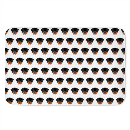 Rottweiler Face Pattern Print Indoor Door Mat