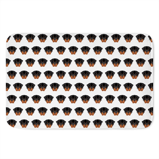 Rottweiler Face Pattern Print Indoor Door Mat