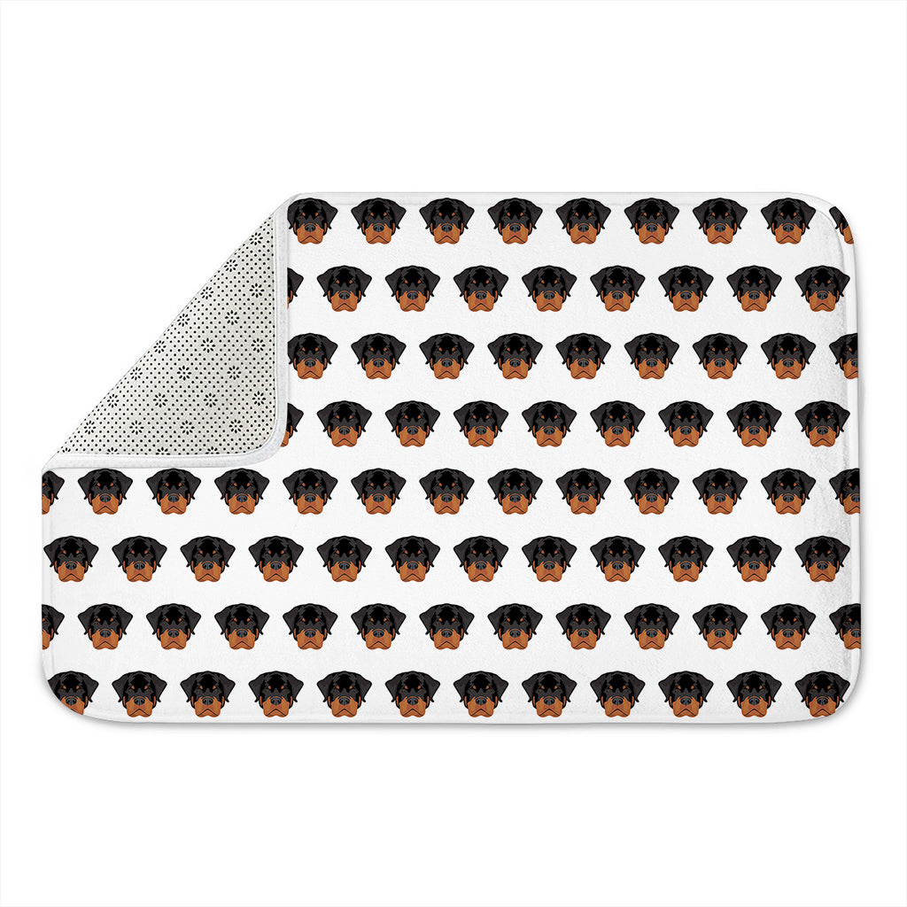 Rottweiler Face Pattern Print Indoor Door Mat