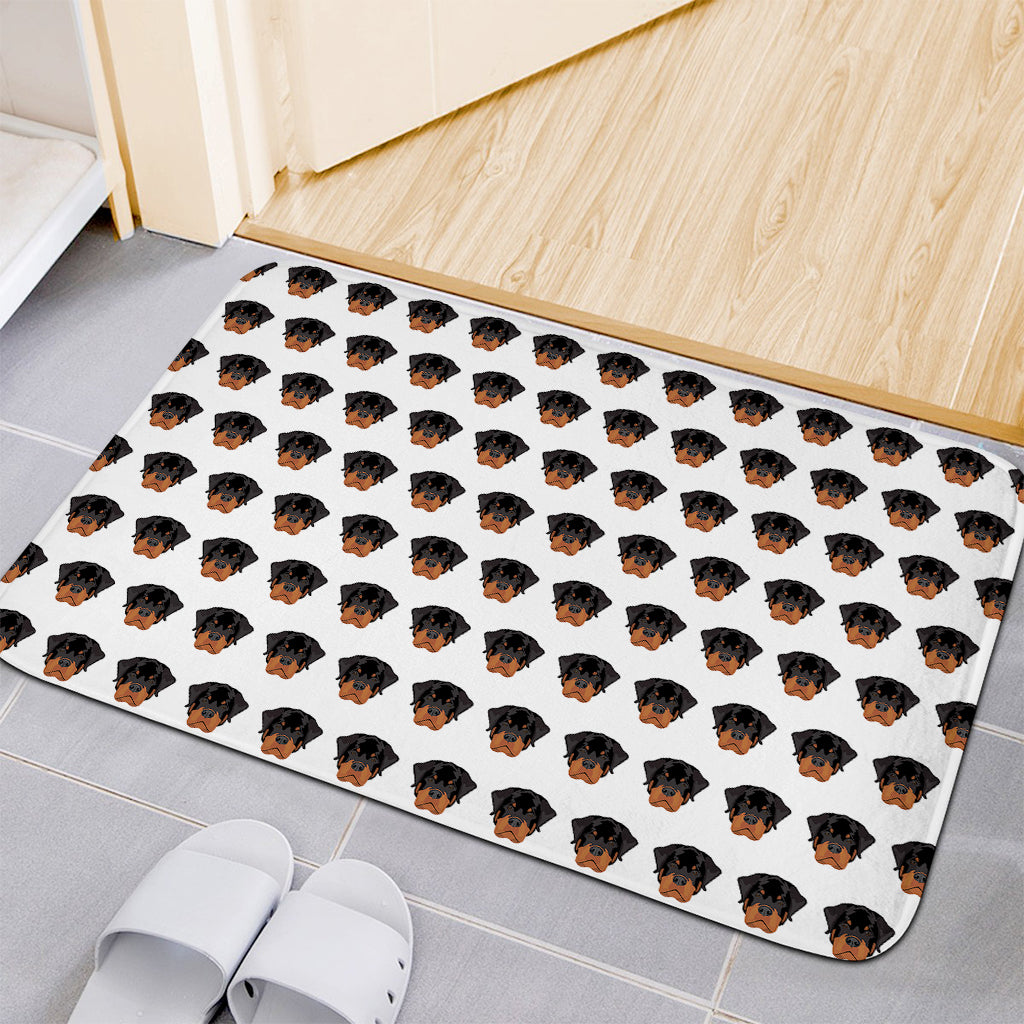 Rottweiler Face Pattern Print Indoor Door Mat