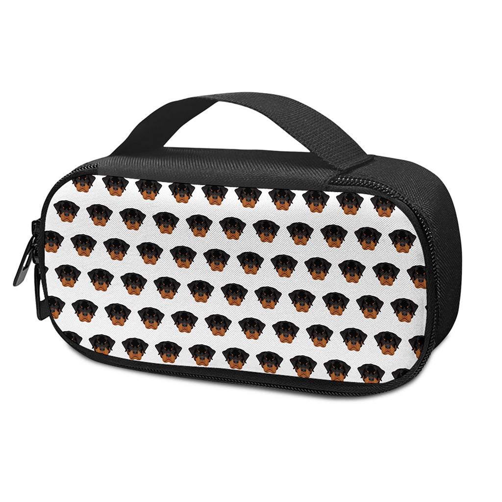 Rottweiler Face Pattern Print Insulin Cooler Travel Case