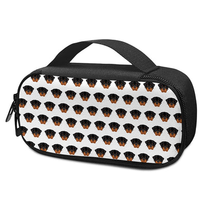 Rottweiler Face Pattern Print Insulin Cooler Travel Case
