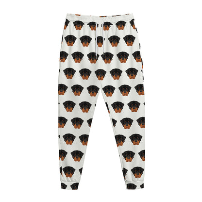 Rottweiler Face Pattern Print Jogger Pants