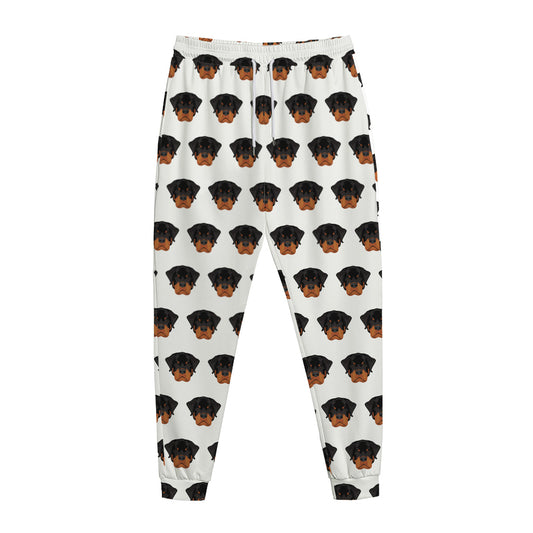 Rottweiler Face Pattern Print Jogger Pants