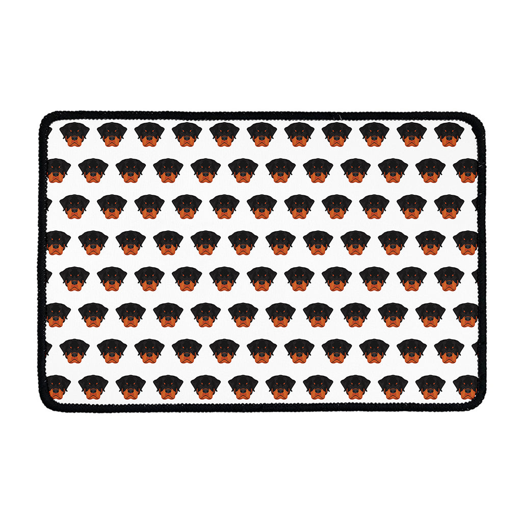 Rottweiler Face Pattern Print Kitchen Mat