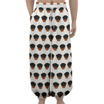 Rottweiler Face Pattern Print Lantern Pants