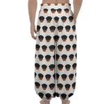 Rottweiler Face Pattern Print Lantern Pants