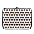 Rottweiler Face Pattern Print Laptop Sleeve