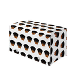 Rottweiler Face Pattern Print Leather Tissue Box Cover