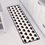 Rottweiler Face Pattern Print Long Kitchen Mat