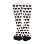Rottweiler Face Pattern Print Long Socks