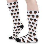 Rottweiler Face Pattern Print Long Socks