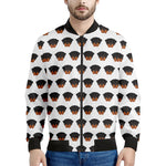 Rottweiler Face Pattern Print Men's Bomber Jacket