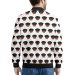 Rottweiler Face Pattern Print Men's Bomber Jacket