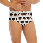 Rottweiler Face Pattern Print Men's Briefs