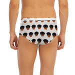Rottweiler Face Pattern Print Men's Briefs