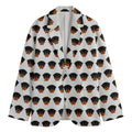 Rottweiler Face Pattern Print Men's Cotton Blazer