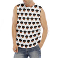 Rottweiler Face Pattern Print Men's Fitness Tank Top