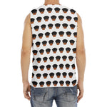 Rottweiler Face Pattern Print Men's Fitness Tank Top