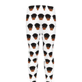 Rottweiler Face Pattern Print Men's Leggings