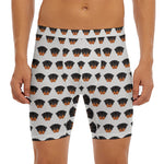 Rottweiler Face Pattern Print Men's Long Boxer Briefs